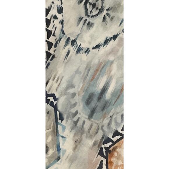 One of a Kind Silk Scarf Manufacture Sample - Vialegeno Disegni Italy 18" x 32" - Picture 5 of 10